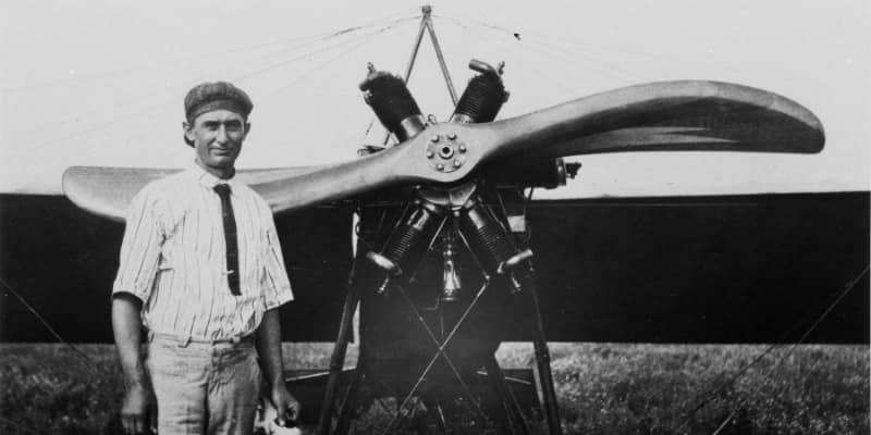 Clyde Cessna with an aircraft