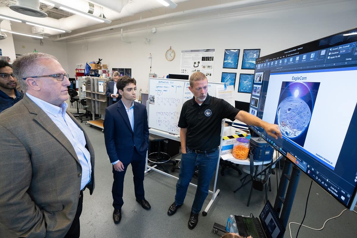 Barry Cotton tours the Space Technologies Laboratory