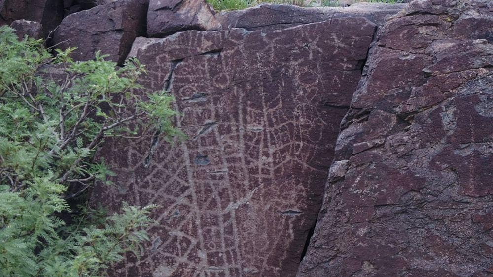 Rock carvings in Tularosa, New Mexico