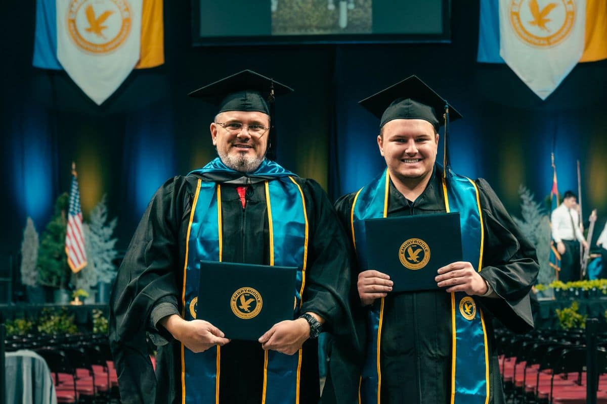 Father and Son Graduate Together at EmbryRiddle Fall Commencement