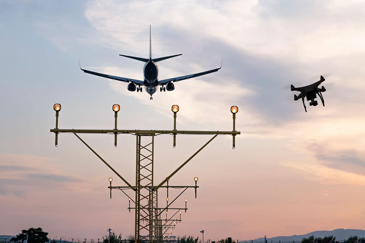 Flying with store drones on airplane