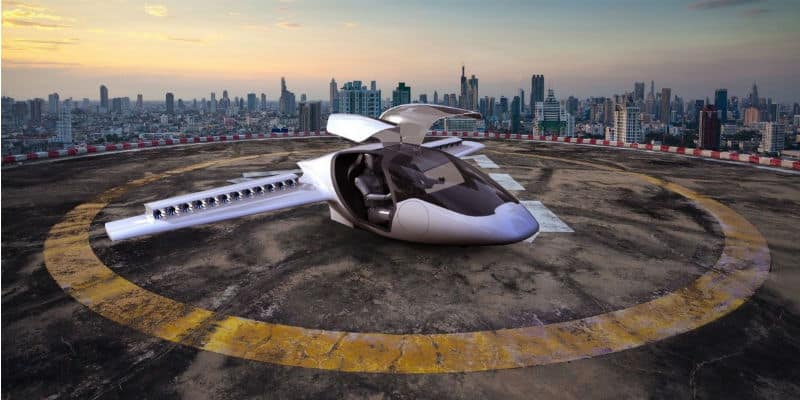 Named the “Lilium Jet,” this two-passenger craft is able to lift off and land on any level space at least 49 feet by 49 feet.