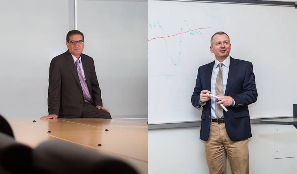 Dr. Massoud Bazargan (Photo: Embry-Riddle/David Massey), left, and Dr. Vitaly Guzhva (Photo: Embry-Riddle/Daryl Labello), right, from Embry-Riddle Aeronautical University were recently given Fulbright Scholarships, awarded by the U.S. Department of State and the J. William Fulbright Foreign Scholarship Board.