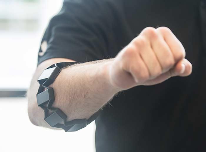 Wearable device on Adam Berlier's arm
