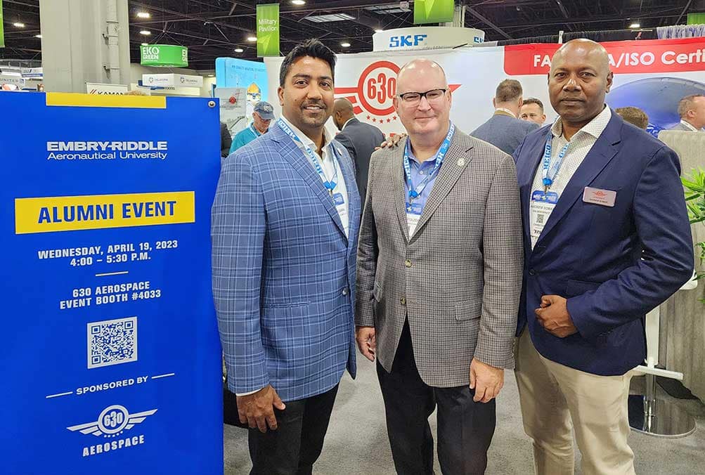 Pictured left to right: Bikram Jaswal, Dean Alan Stolzer and Andrew Somar