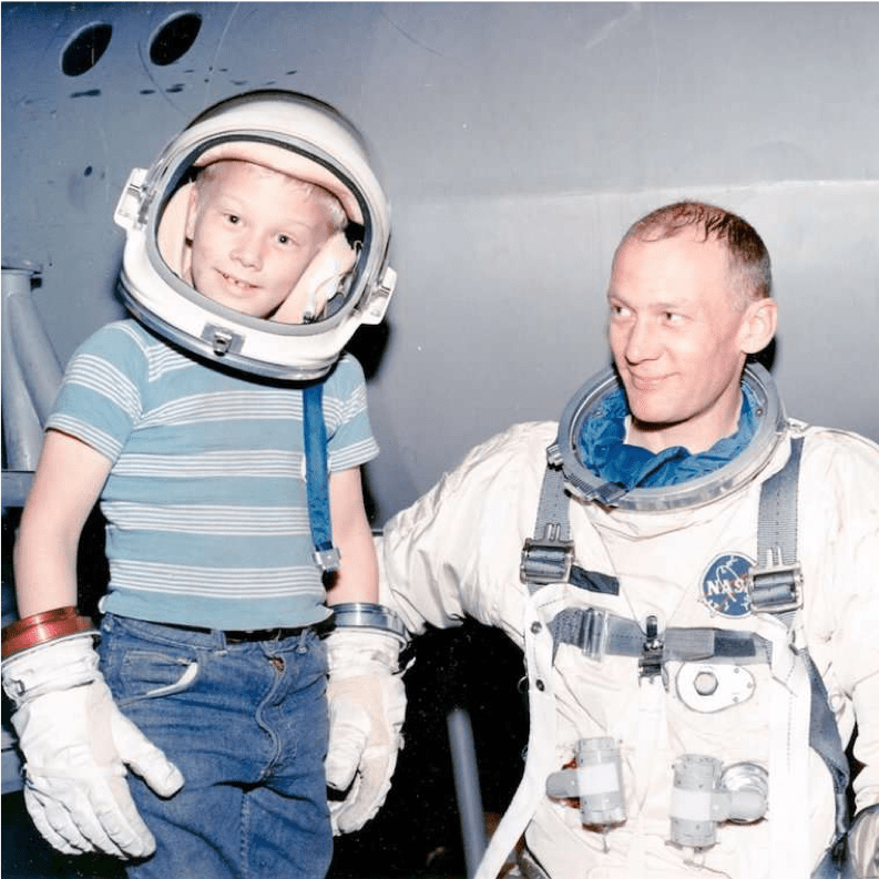 Andy Aldrin and his Astronaut dad Buzz.