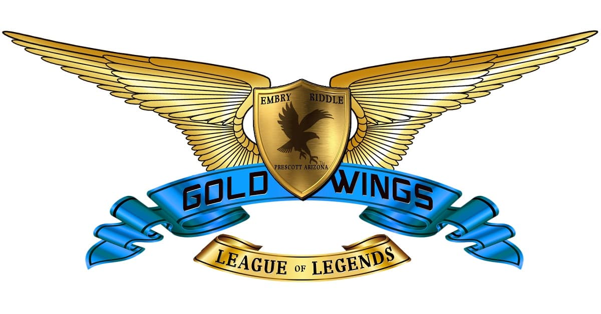 Prescott's E-Sports Gold Wings Logo
