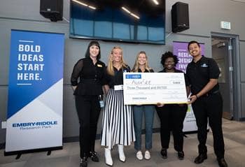 University of Miami students Margaret Anne Clifton, Courtney Carduner, Vivien Dominick and Sergio Gangchala