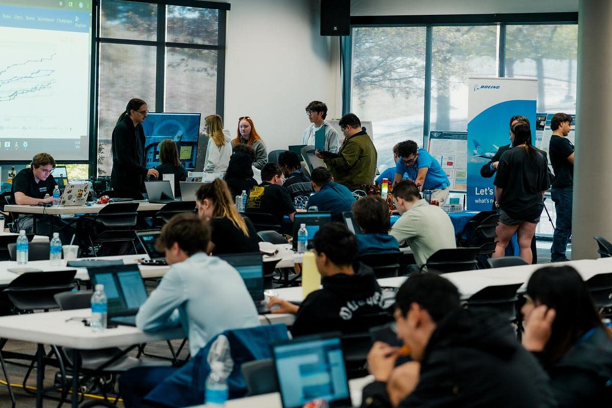 Students compete in the Embry-Riddle-Prescott student-developed aerospace cybersecurity Capture-The-Flag (CTF) competition, solving real-world aviation cyber challenges.