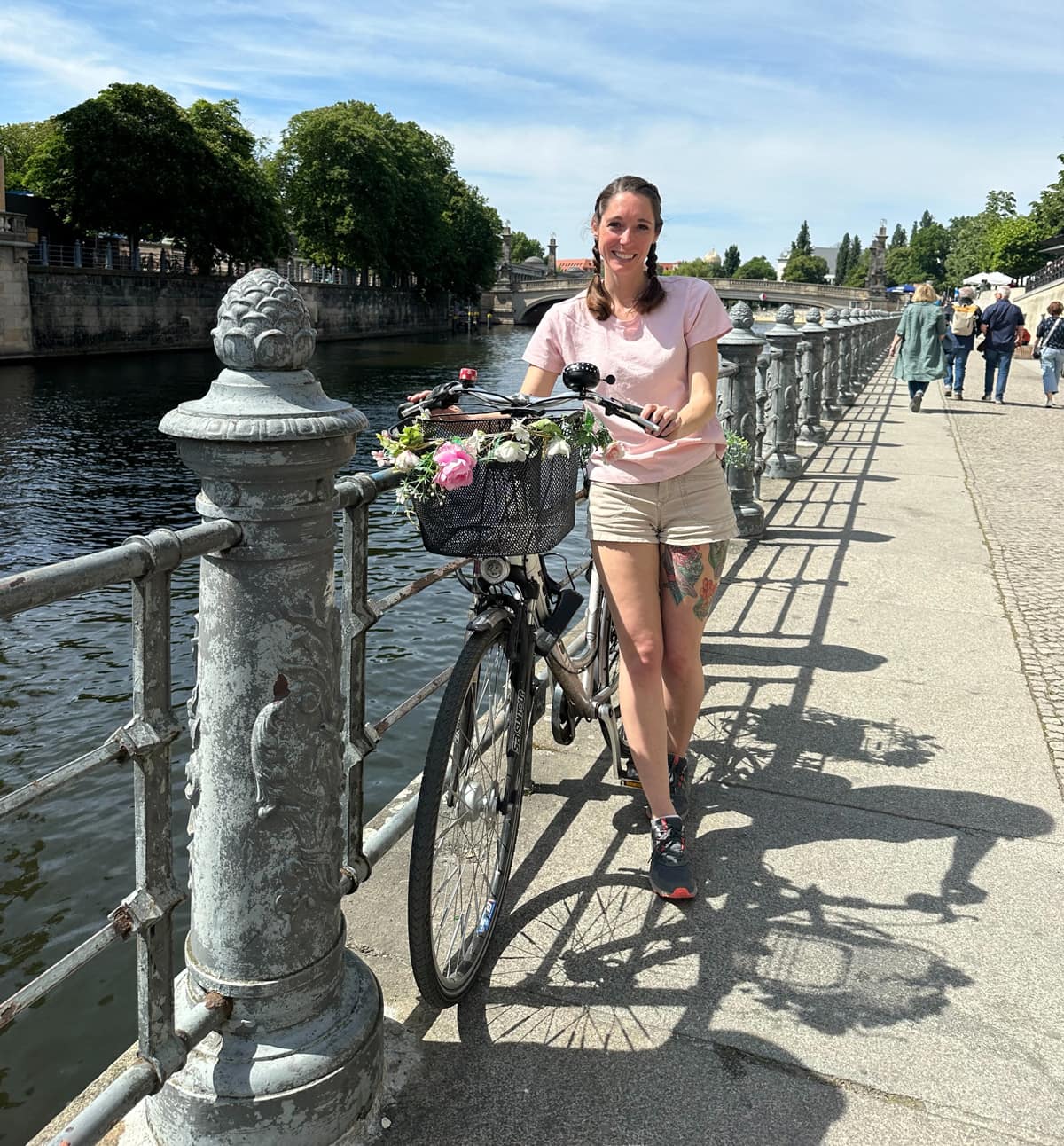 Woman with a bike