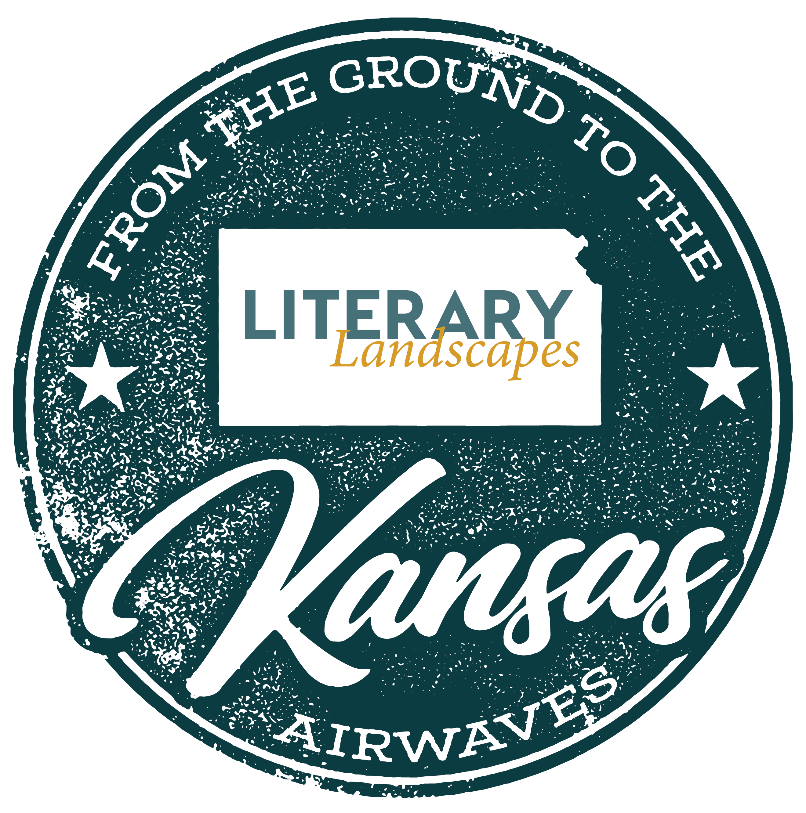 Kansas Airways Logo which says From the Ground to the Literary Landscapes