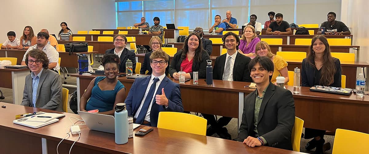 Undergraduate student researchers who took part in this year’s Interdisciplinary Research Experiences for Undergraduates (REU) program