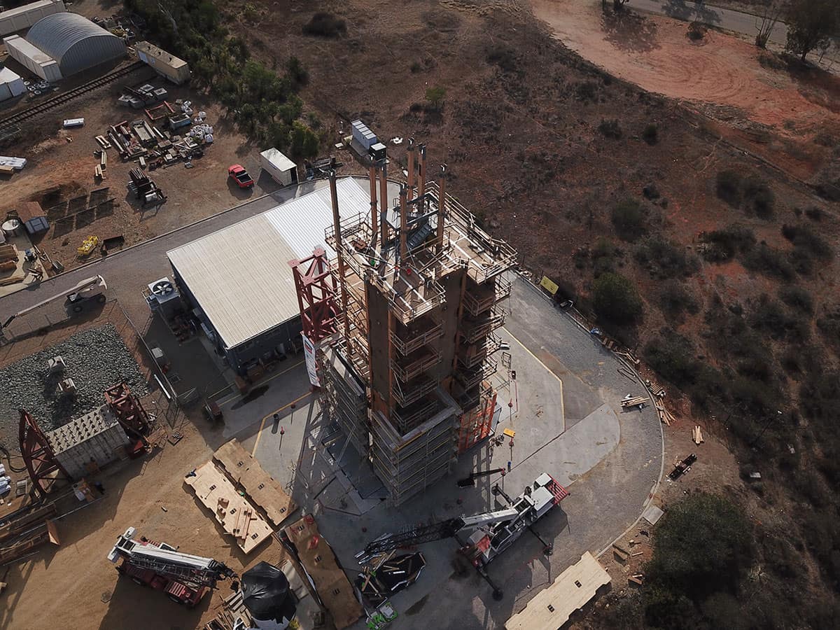 A 10-story mass timber test building is being built on an earthquake-simulation device called the Large High-Performance Outdoor Shake Table