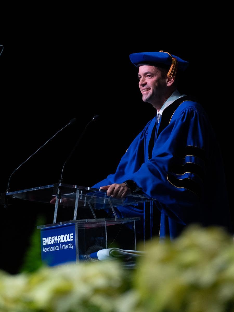 Jared Isaacman at ERAU graduation