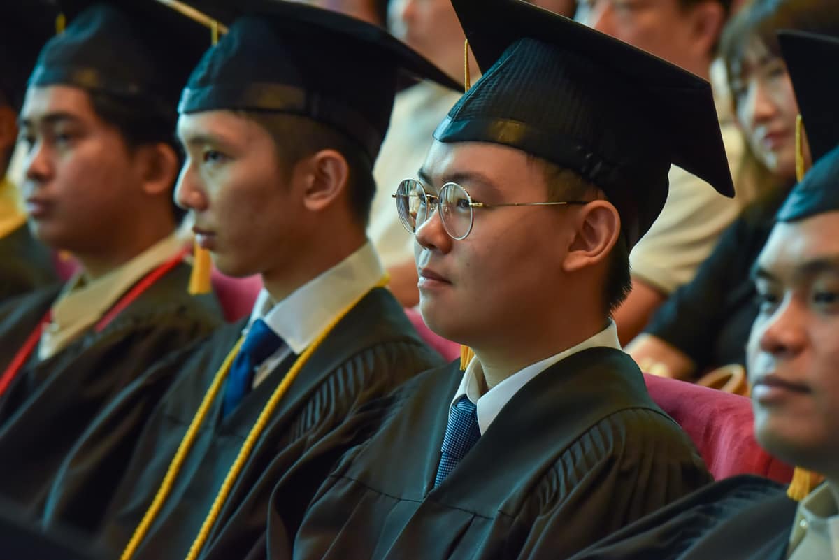 Students who are part of Embry-Riddle’s Asia Campus celebrate at a Dec. 6 commencement ceremony. The campus conferred its 1,000th degree at the event. (Photo: Embry-Riddle)