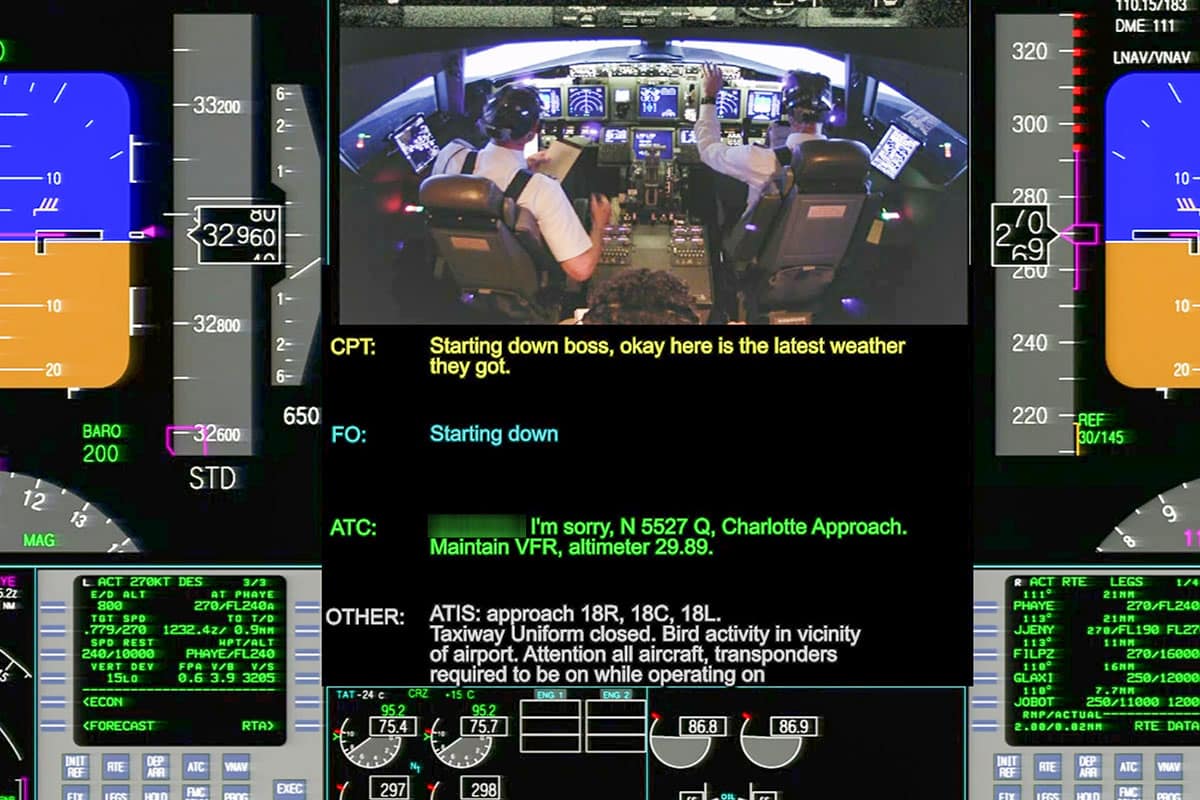 Captioned video from simulator sessions that are being analyzed by an Embry-Riddle and NASA team to identify positive pilot performance