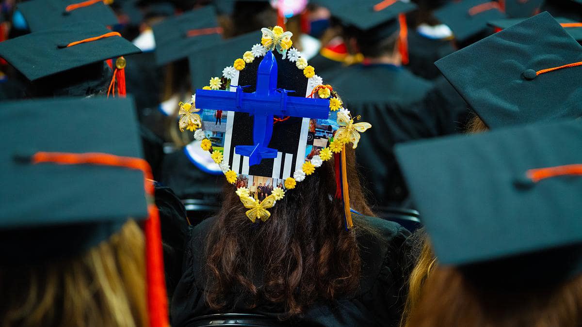 Embry-Riddle graduates celebrate at a series of commencement ceremonies for the Daytona Beach and Prescott campuses. A total of 988 students were awarded their degrees. 