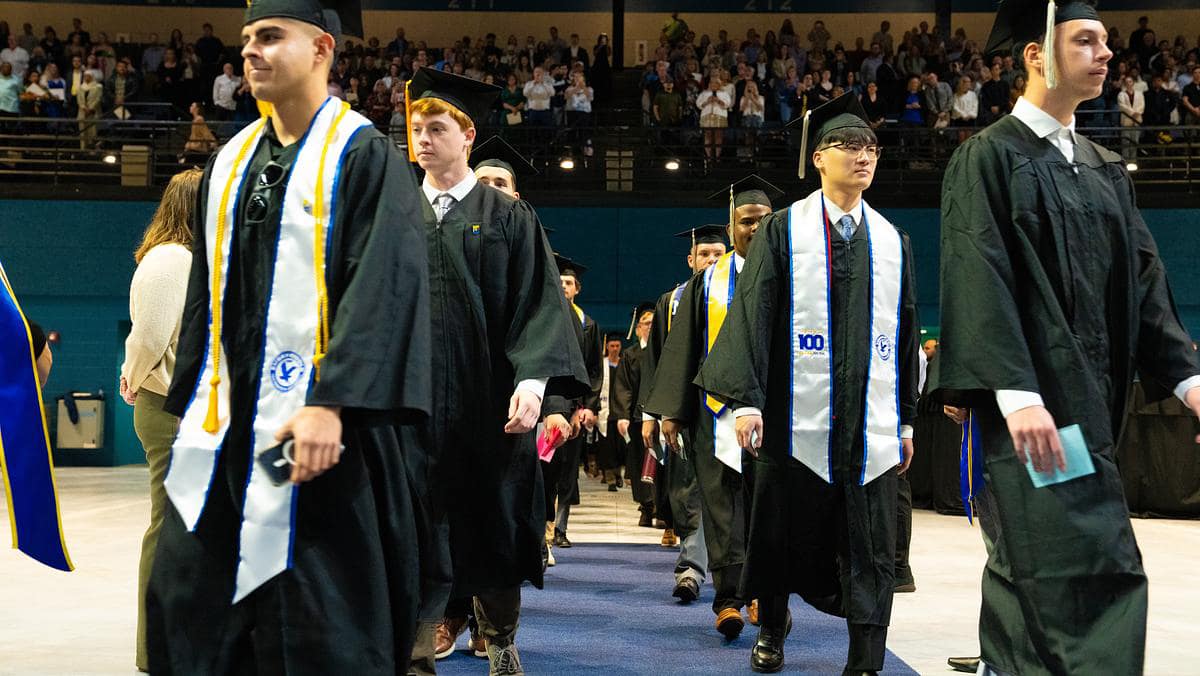 Embry-Riddle graduates celebrate at a series of commencement ceremonies for the Daytona Beach and Prescott campuses. A total of 988 students were awarded their degrees. 
