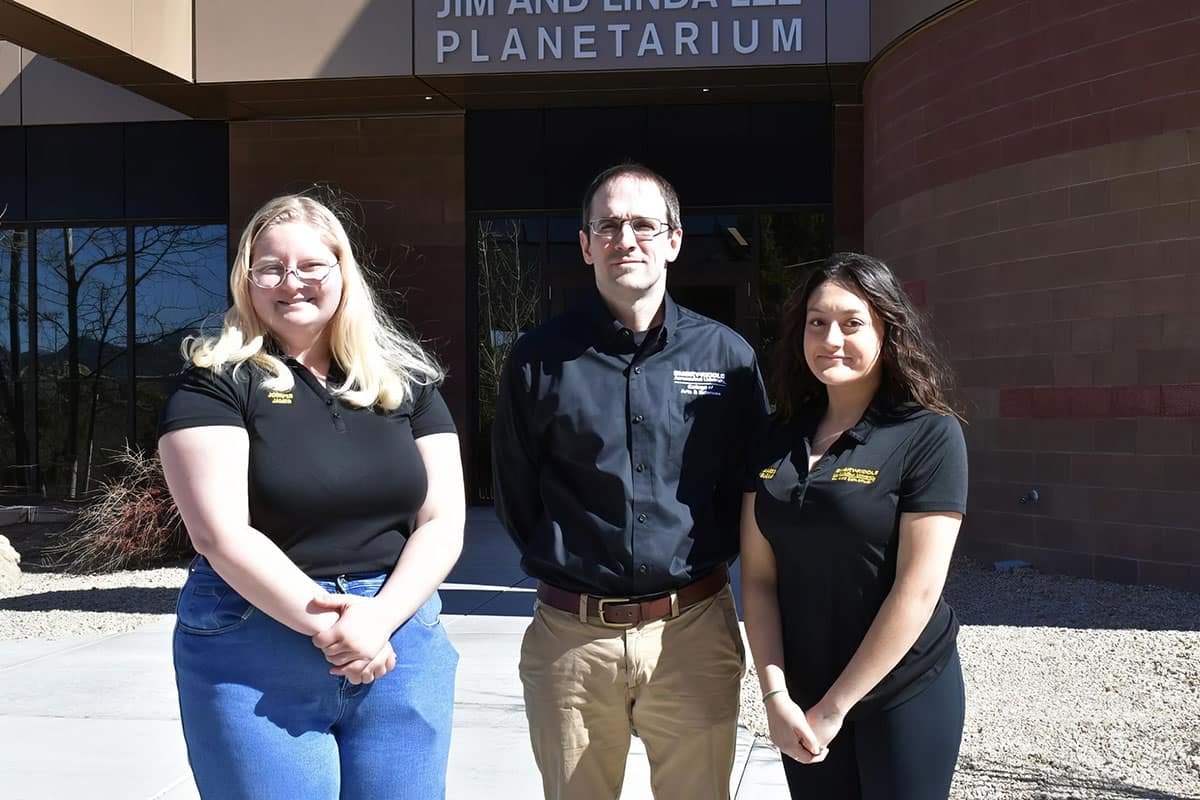 Embry-Riddle researchers Jennifer James, Dr. Quentin Bailey and Janessa Slone