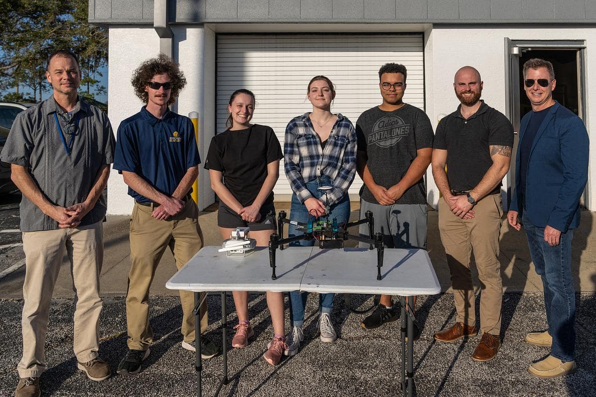 Working together on this project are Dr. Marc Compere; graduate student Robert Moore; undergraduate students Leah Smith, Ciara Sandell, Kaleb Nails and Erik Liebergall; and Dr. Kevin Adkins.