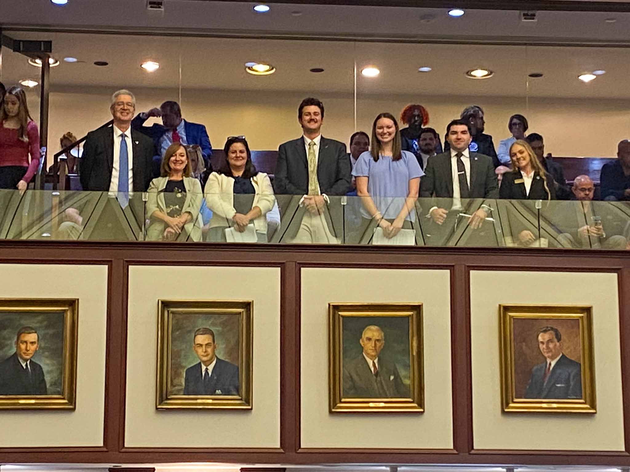 Embry-Riddle President P. Barry Butler and guests at the State Capitol