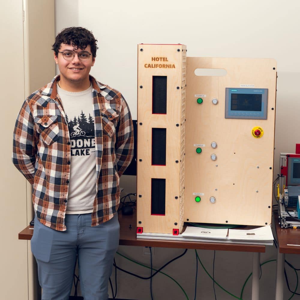 Noah Temprendola developed an elevator system nicknamed “Hotel California,” inspired by the rock band The Eagles. 