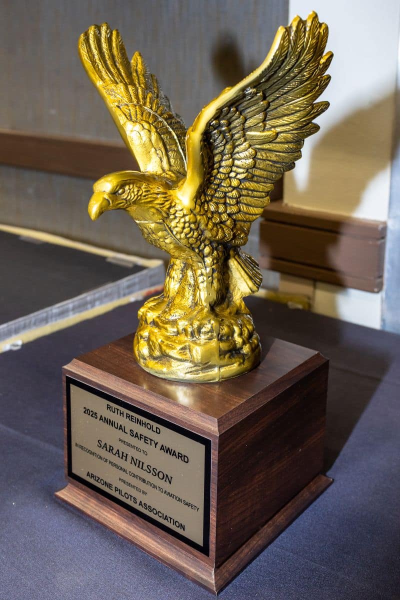 The Ruth Reinhold Award recognizes individuals who have demonstrated sustained leadership and measurable impact in advancing aviation safety across the state.