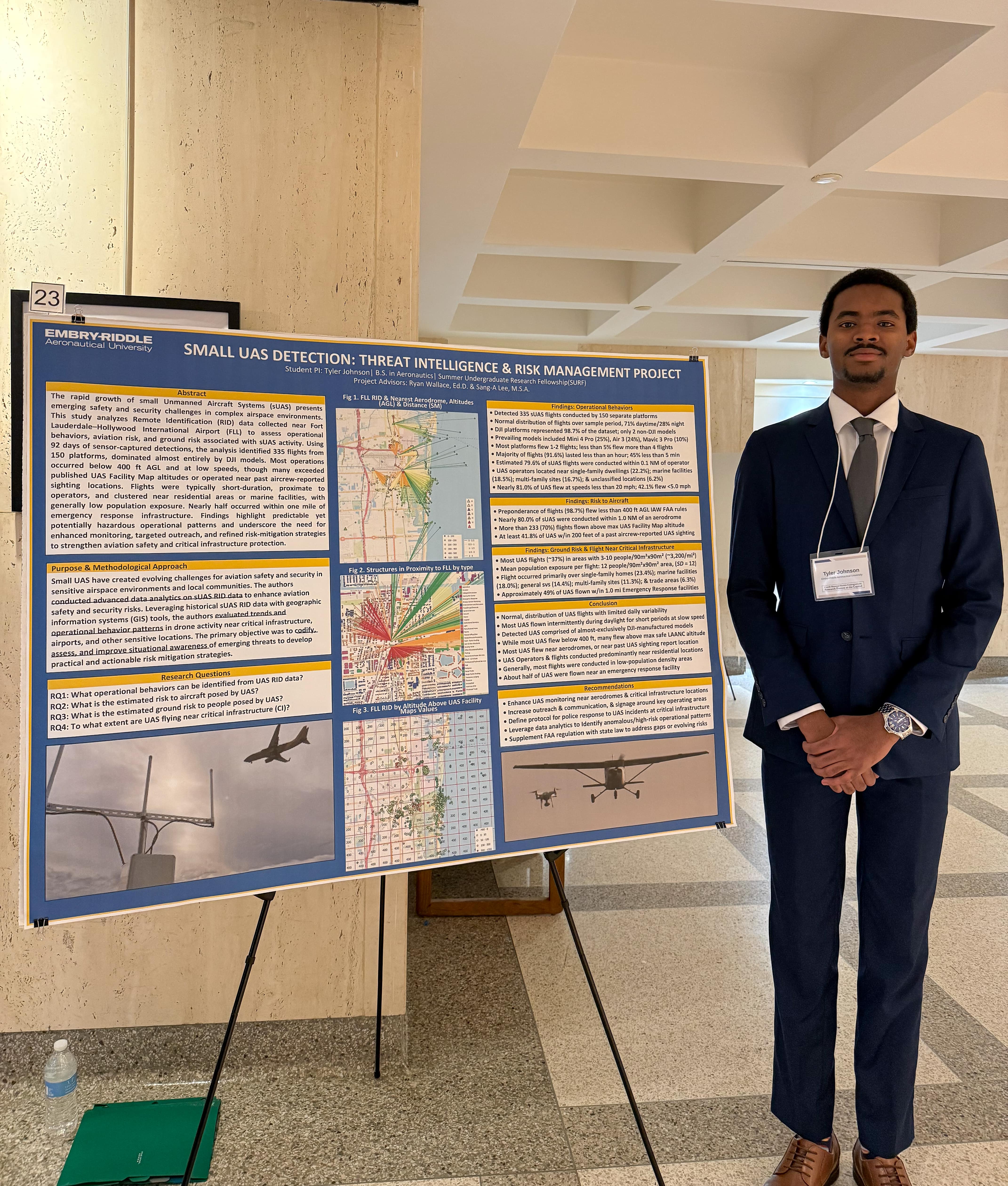 Tyler Johnson in front of poster