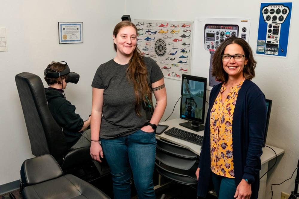 Students work on VR Pilot Training