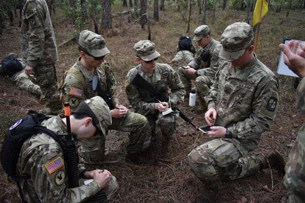 Army ROTC cadets training