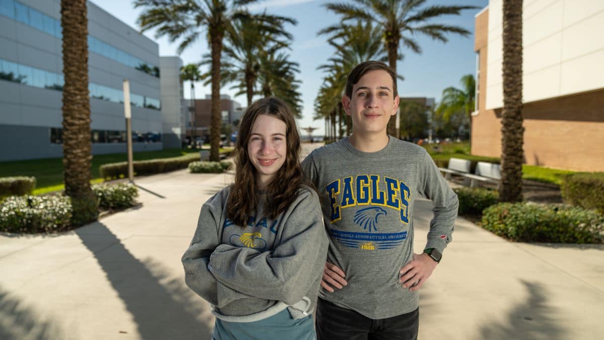 Siblings and Embry-Riddle students Sofia and Luca Guida