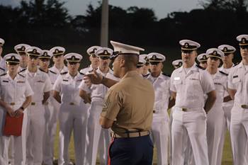 Gunnery Sergeant Felix Arroyo Robles teaches and mentors hundreds of students in Embry-Riddle’s Naval Reserve Officers Training Corp