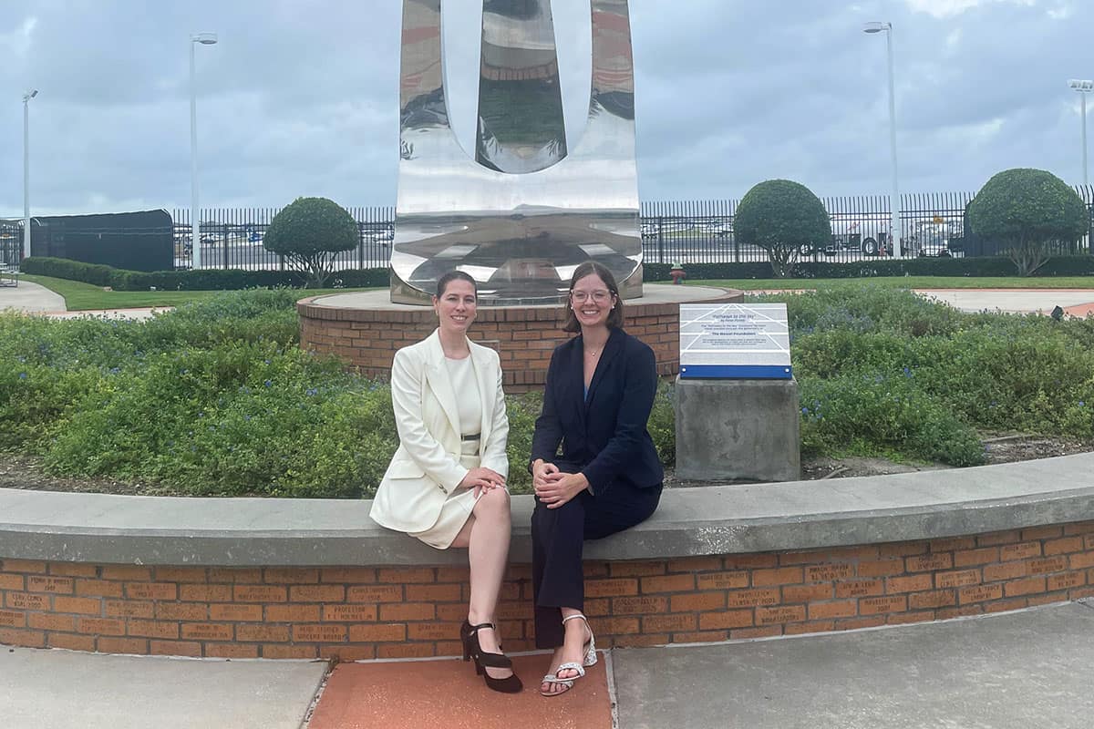 Embry-Riddle Aeronautical University doctoral student Kayla Taylor and Dr. Sara Langston, assistant professor of Space Operations