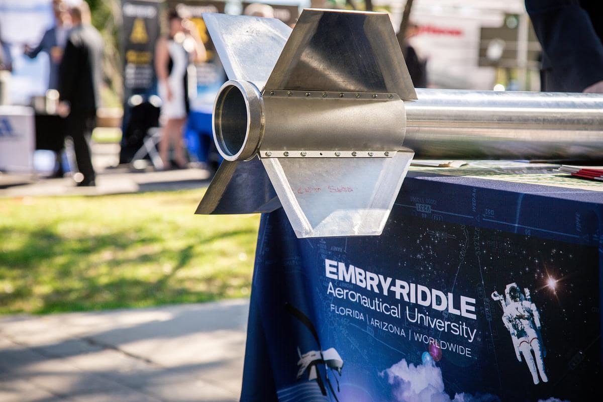 A rocket displayed at Arizona Aviation Day