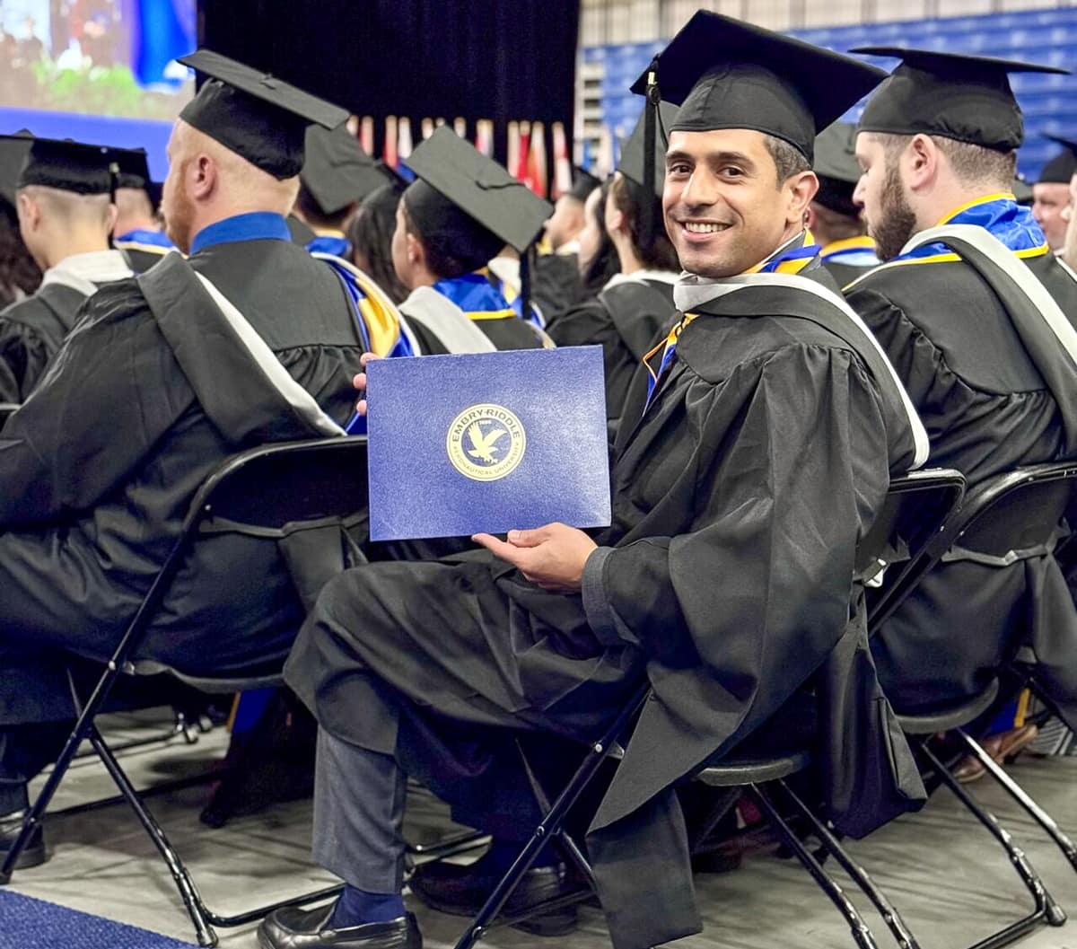 Shareef Al Romaithi earned a Master of Space Operations, his fifth Embry-Riddle degree.