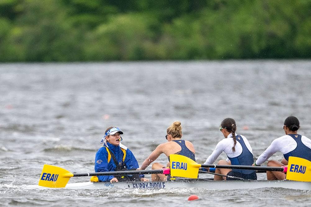 Jolee Paulk and other members of the Embry-Riddle eight boat team