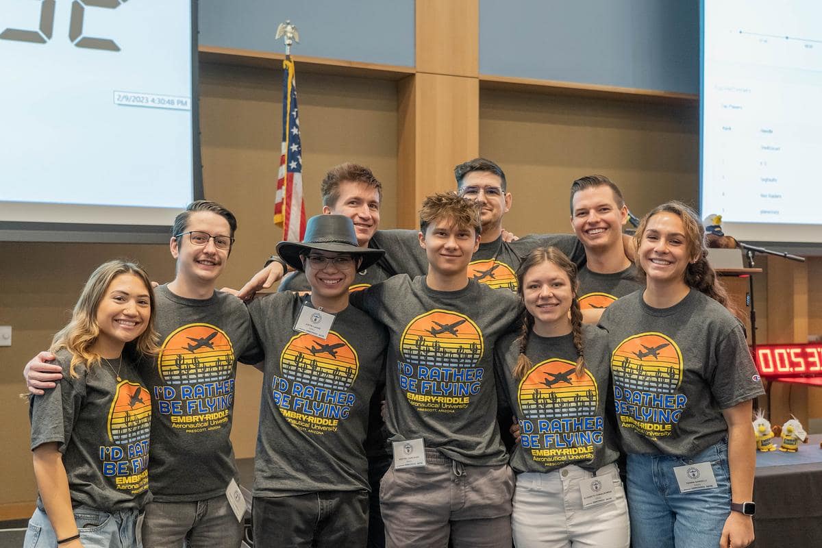 Students from Embry-Riddle’s Daytona Beach and Prescott campuses competed at a recent Aviation Cyber Initiative’s (ACI) Cyber Rodeo event