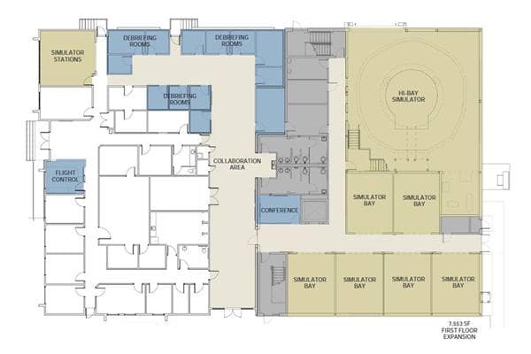 Floorplan for Flight Training Center Expansion at Embry-Riddle Prescott