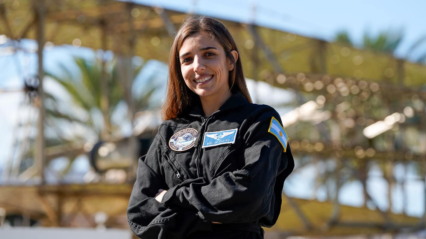 Embry-Riddle alumna Maria Noel de Castro Campos poses on campus