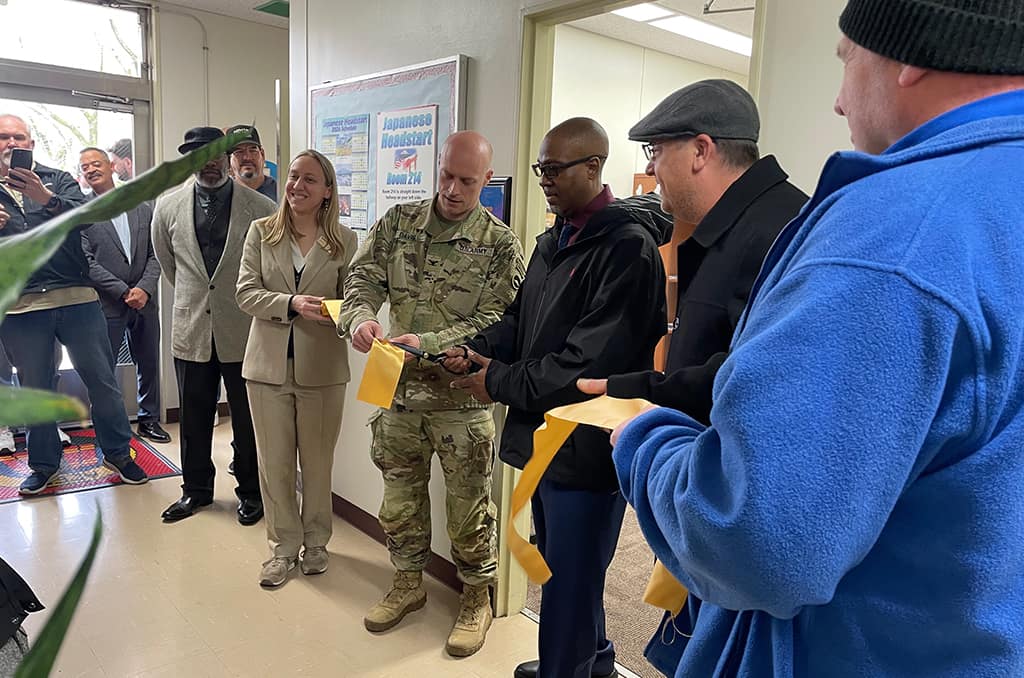 Opening ceremony at Camp Zama