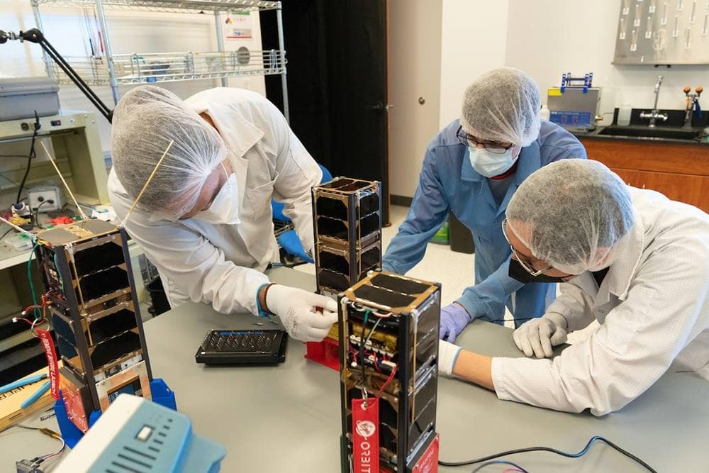 Students work on CubeSats bound for space