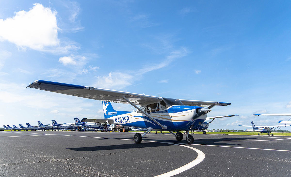 Embry-Riddle aircraft on the Flight Line