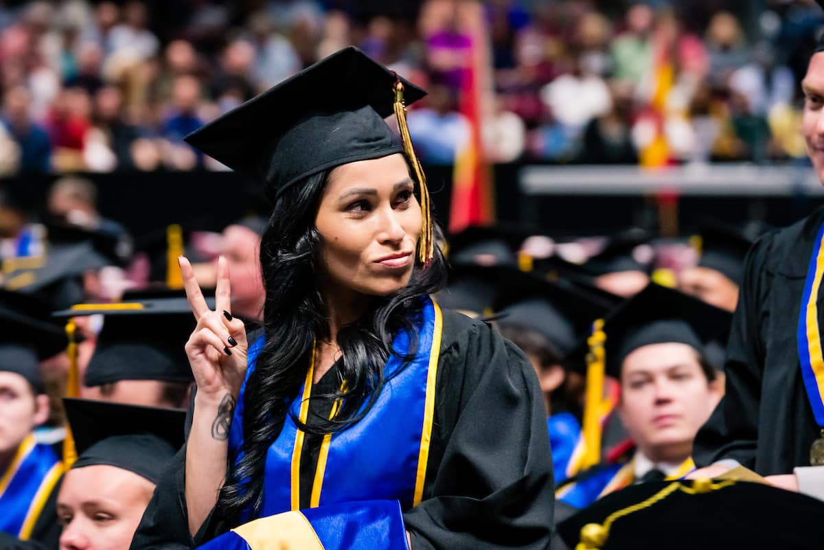 Students celebrates graduating