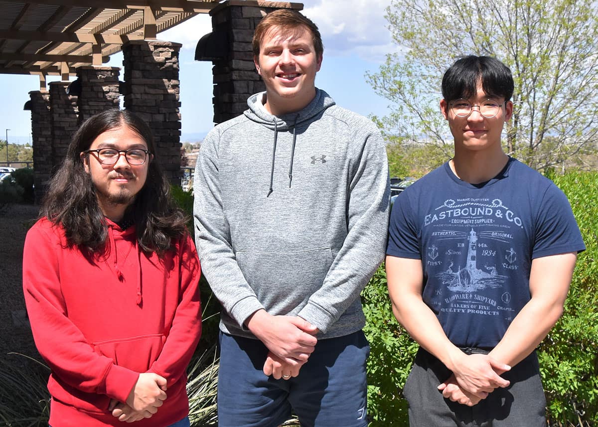 Software engineering students David Close, Eric Babcock and Cody Park