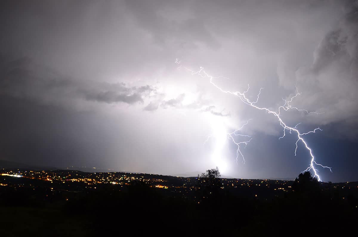 Lightning strikes