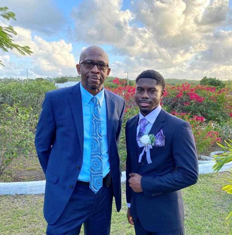 Father and son, Fabian Martin Sr. and Fabian Martin Jr., each earned master’s degrees at Embry-Riddle’s spring commencement ceremony. 