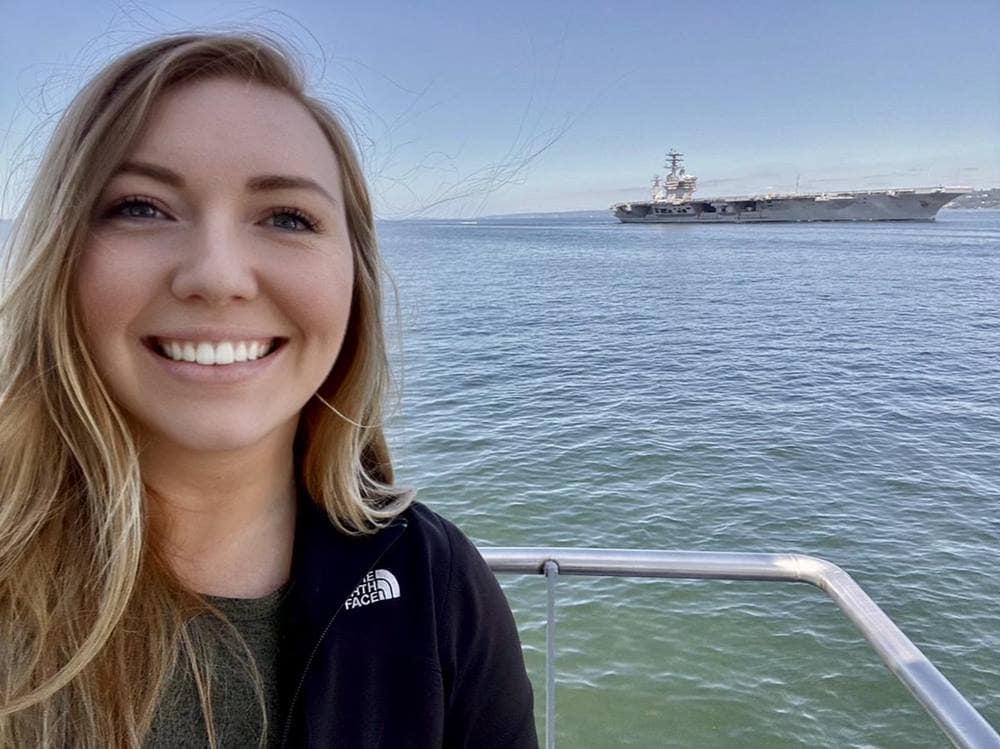 Katie Hammond on the U.S.S. Nimitz