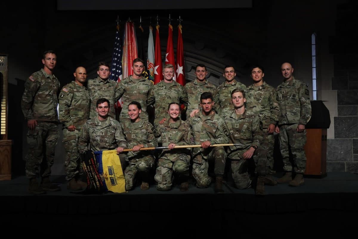 Eagle team members included: (top row, left to right) Capt. Kyle Butler, Master Sgt. Jonathan Avery, Will Busey, Teddy Race, Sullivan Wood, Henry Peters, Chris Rerig, TJ Johnson and Lt. Col. Jerome Reitano; (bottom row, left to right) James Allinder, Laina Tallman-Bogusta, Ellie Knudson, Michael Kempany and Shane McCutcheon