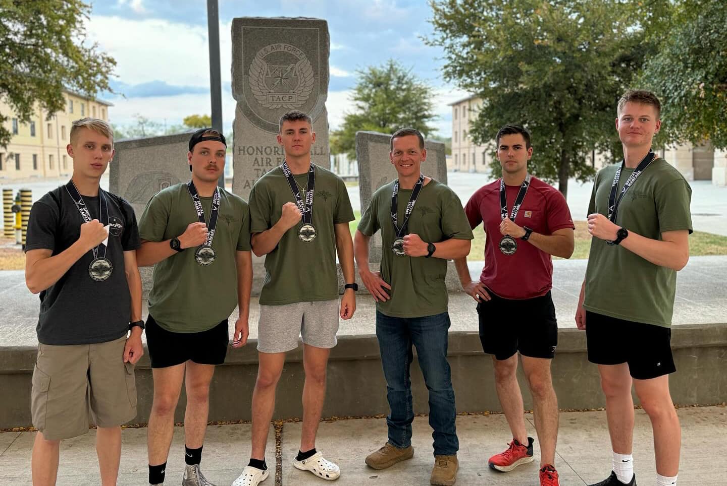 The team from Embry-Riddle Aeronautical University Prescott Campus' Air Force ROTC Detachment 028 that was awarded first place at the Air Force Special Warfare Invitational in San Antonio, Texas.