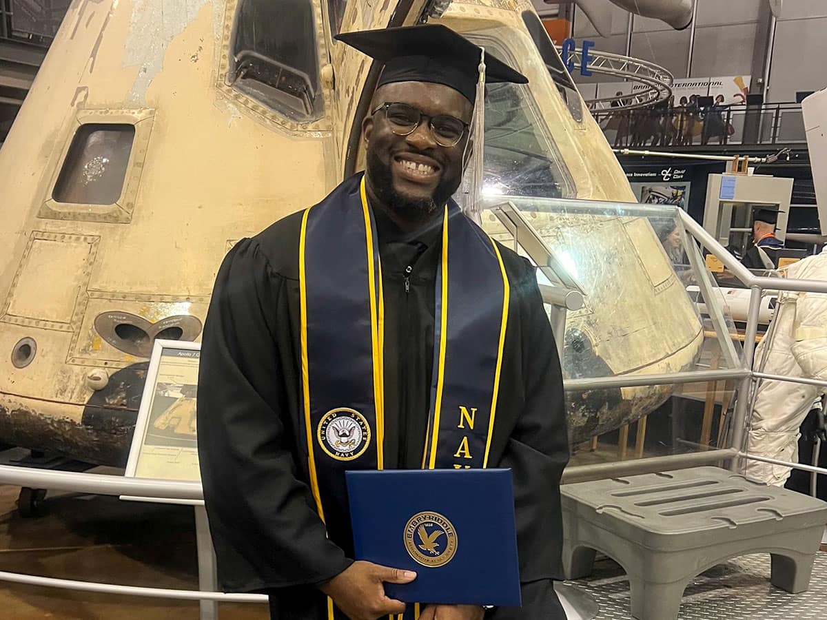 EmbryRiddle Worldwide Student Veteran Charts Course in Aviation Safety